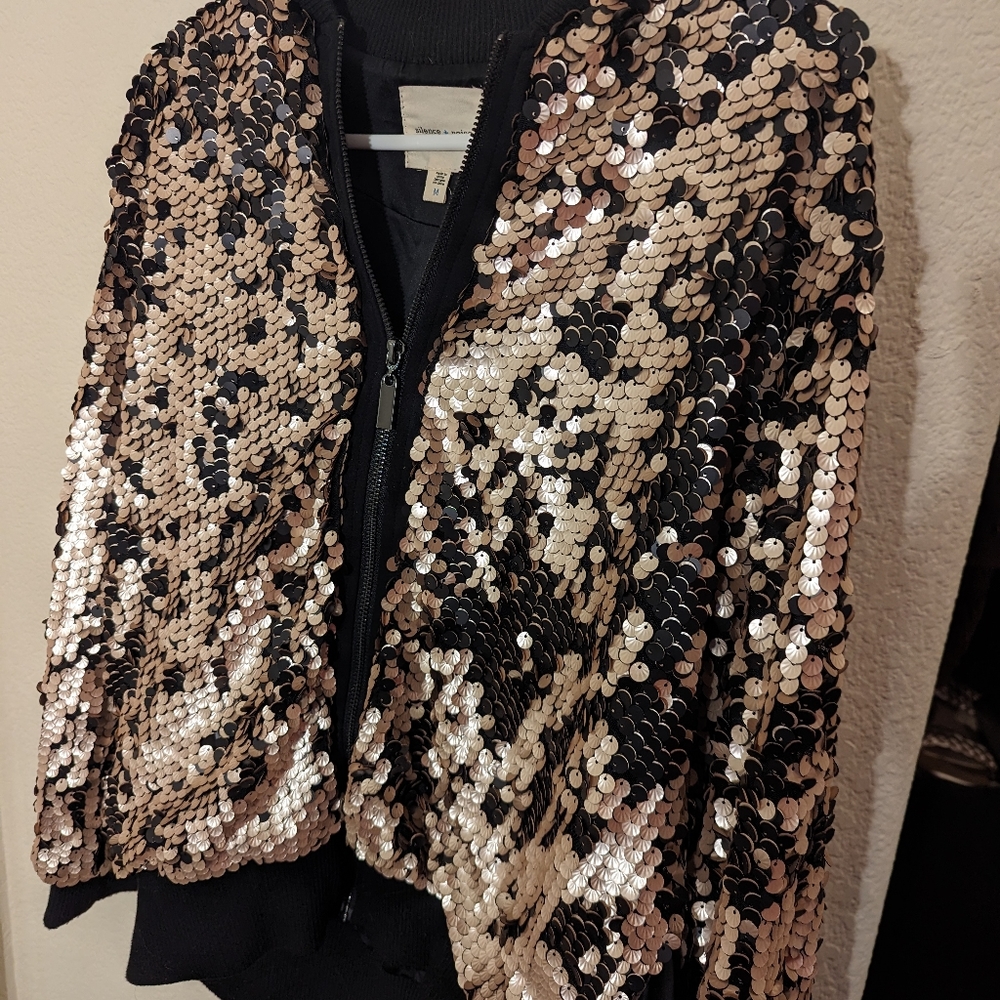 Silence and Noise Sequin Bomber Jacket